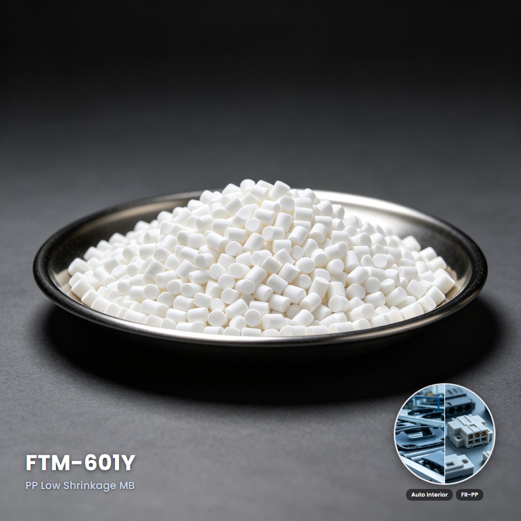 FTM-601Y Low-Shrinkage Masterbatch with Flame-Retardant Synergy & Dimensional Stability