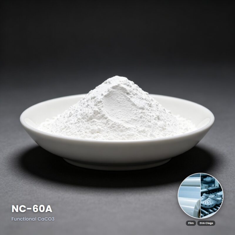 NC-60A Applied-Grade Ultra-Fine Calcium Carbonate for Enhanced Films, PP and EVA Footwear