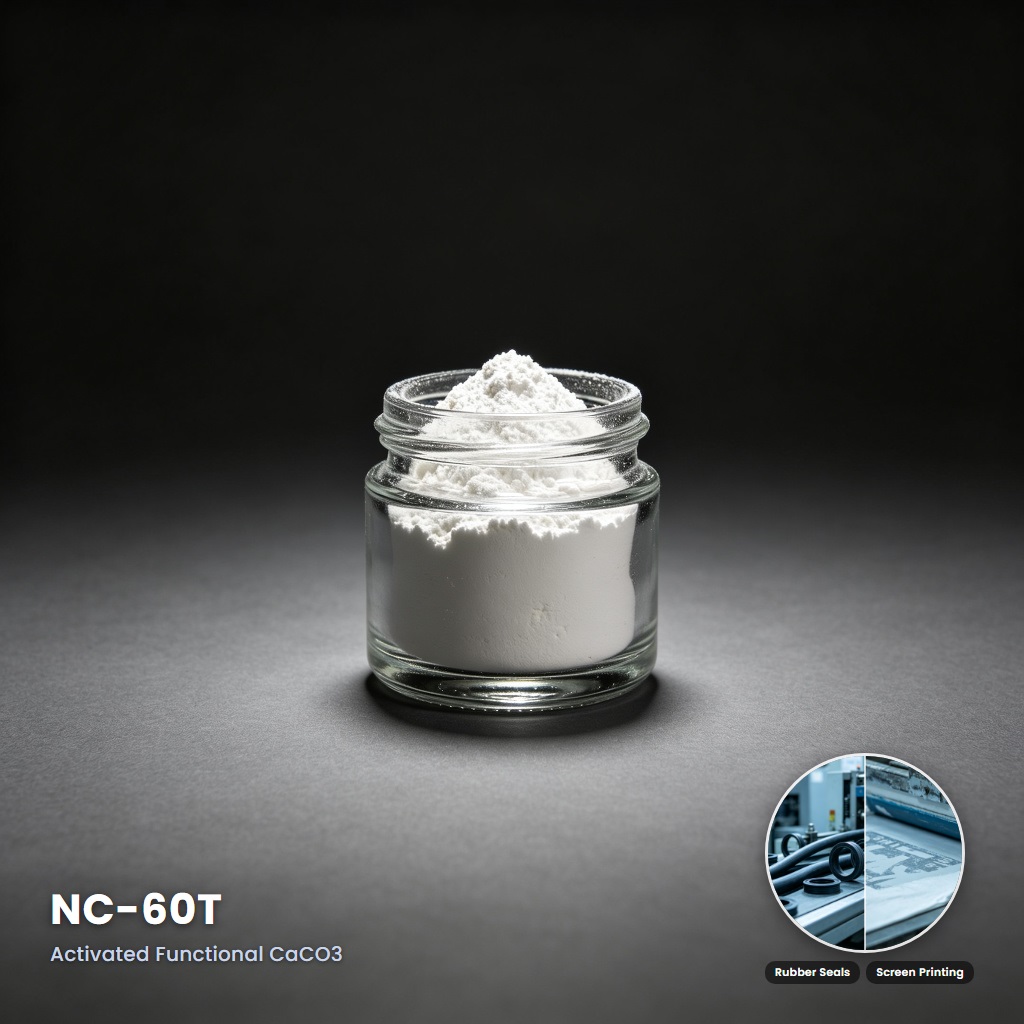 NC-60T Calcium Carbonate for Rubber, Plastics, Coatings & Printing Pastes