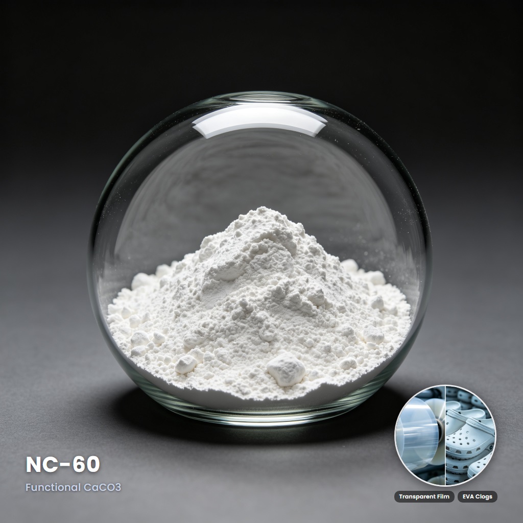 NC-60 Ultra-Fine Calcium Carbonate for Toughness, Flow & Film Clarity Enhancement
