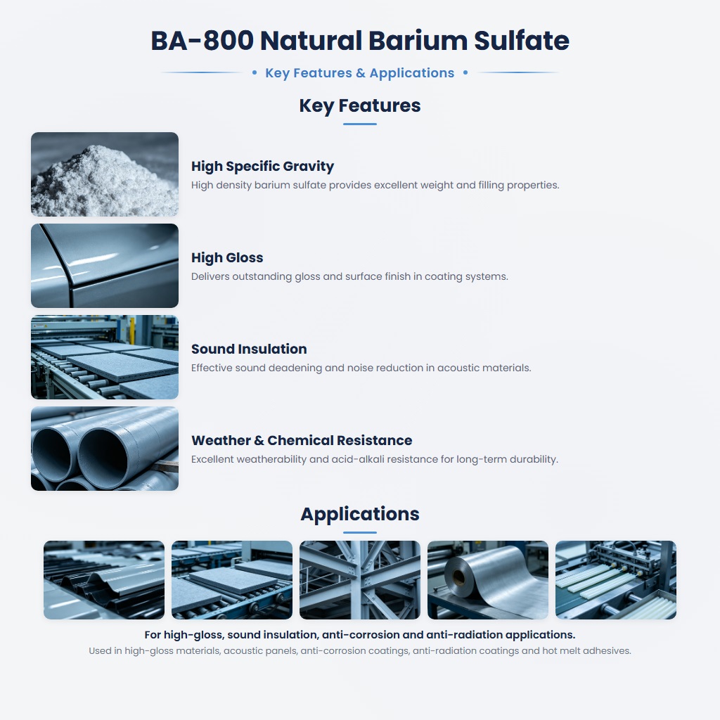 BA‑800 High Gloss Barium Sulfate Filler for Plastics and Coatings - Image 2