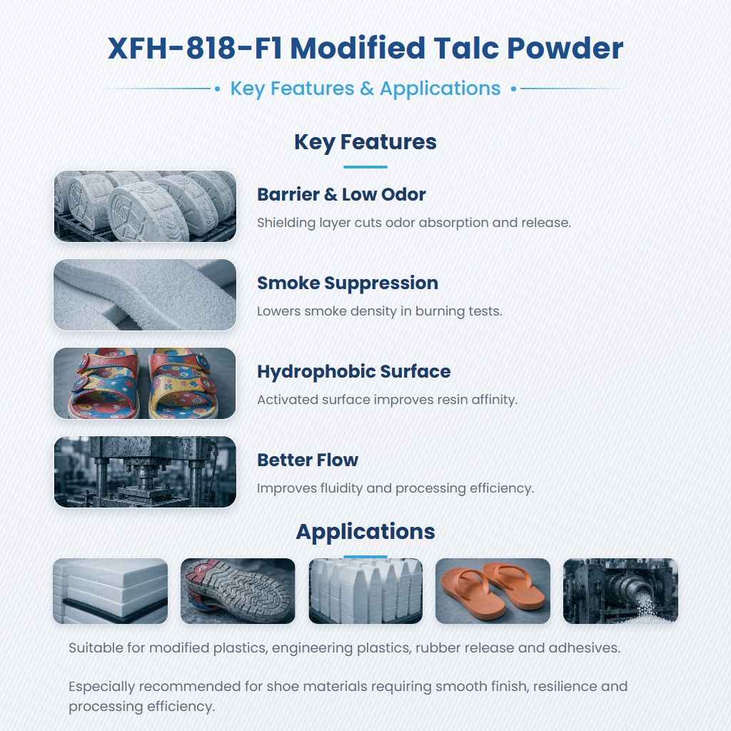 XFH-818-F1 Hydrophobic Talc for Demolding Odor Control and Cost Effective Flame Retardant Applications - Image 2