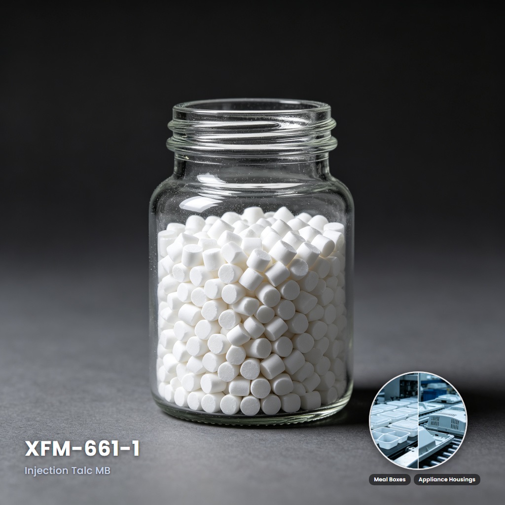 XFM-661-1 High-Dispersion Talc Masterbatch for Injection Molding & Cast Film