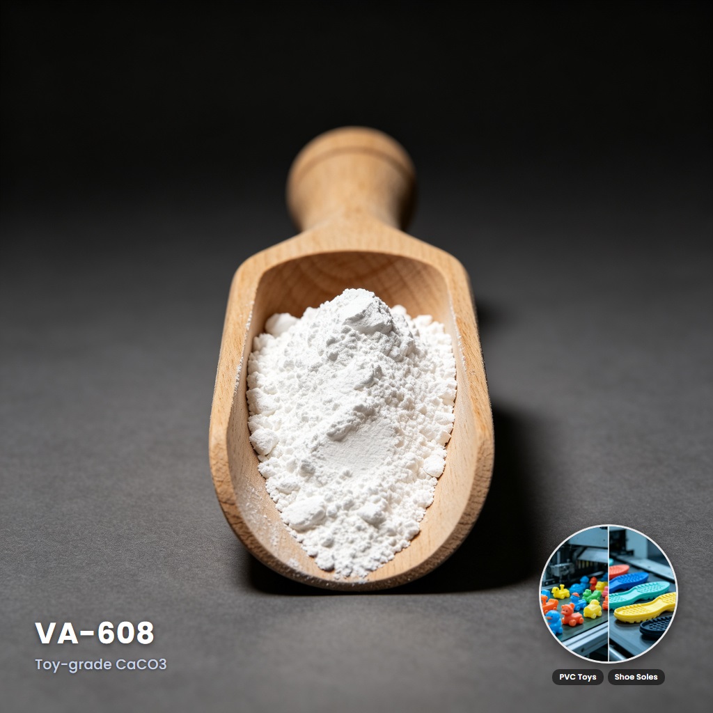 VA-608 High-Performance Calcium Carbonate Powder for Toys & High-Gloss Plastics