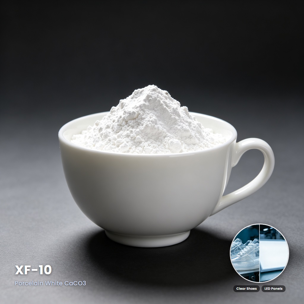XF-10 High Purity White Calcium Carbonate Powder for Enhanced Brightness & Translucency