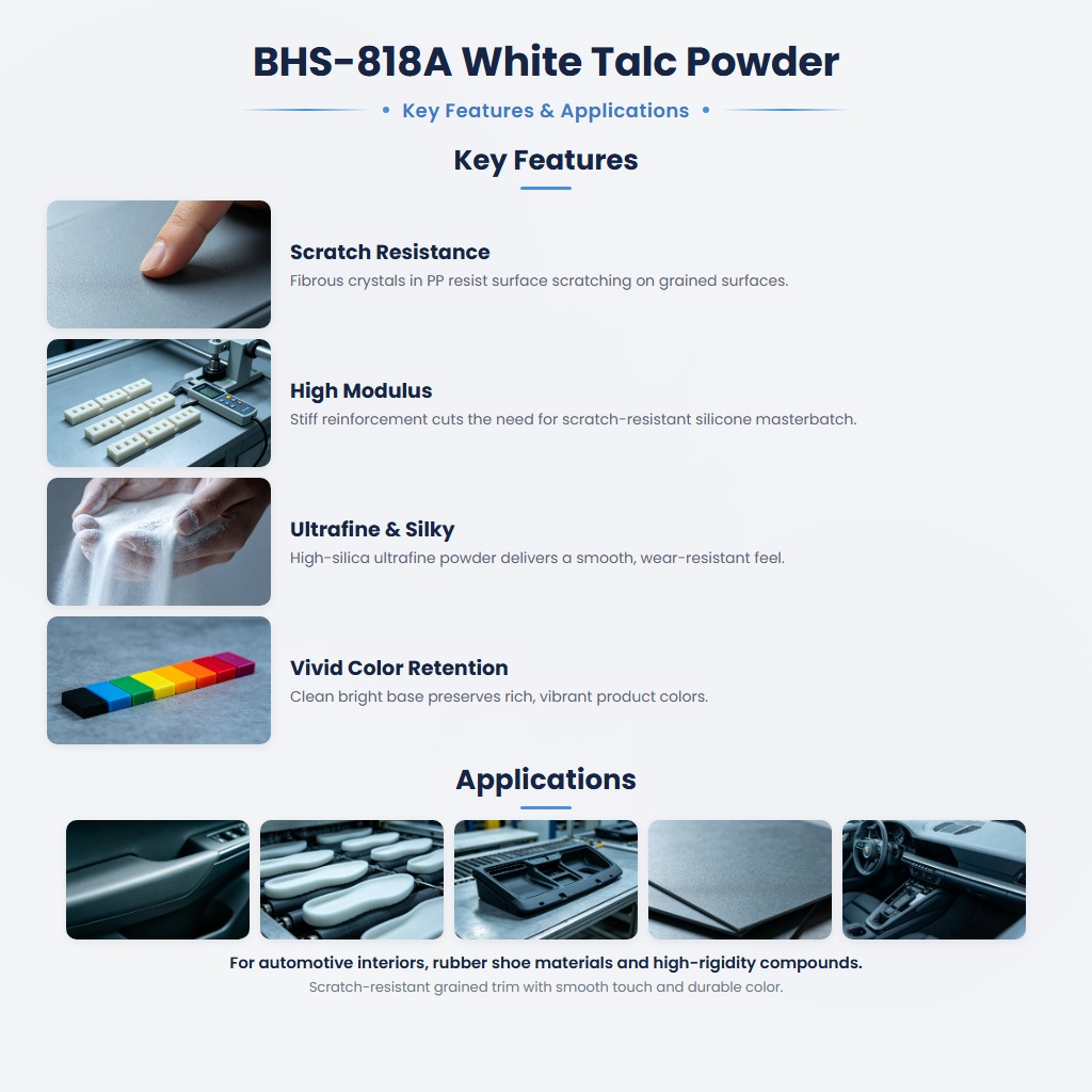 BHS-818A Needle-Structured Talc Powder for Interior & Footwear - Image 2