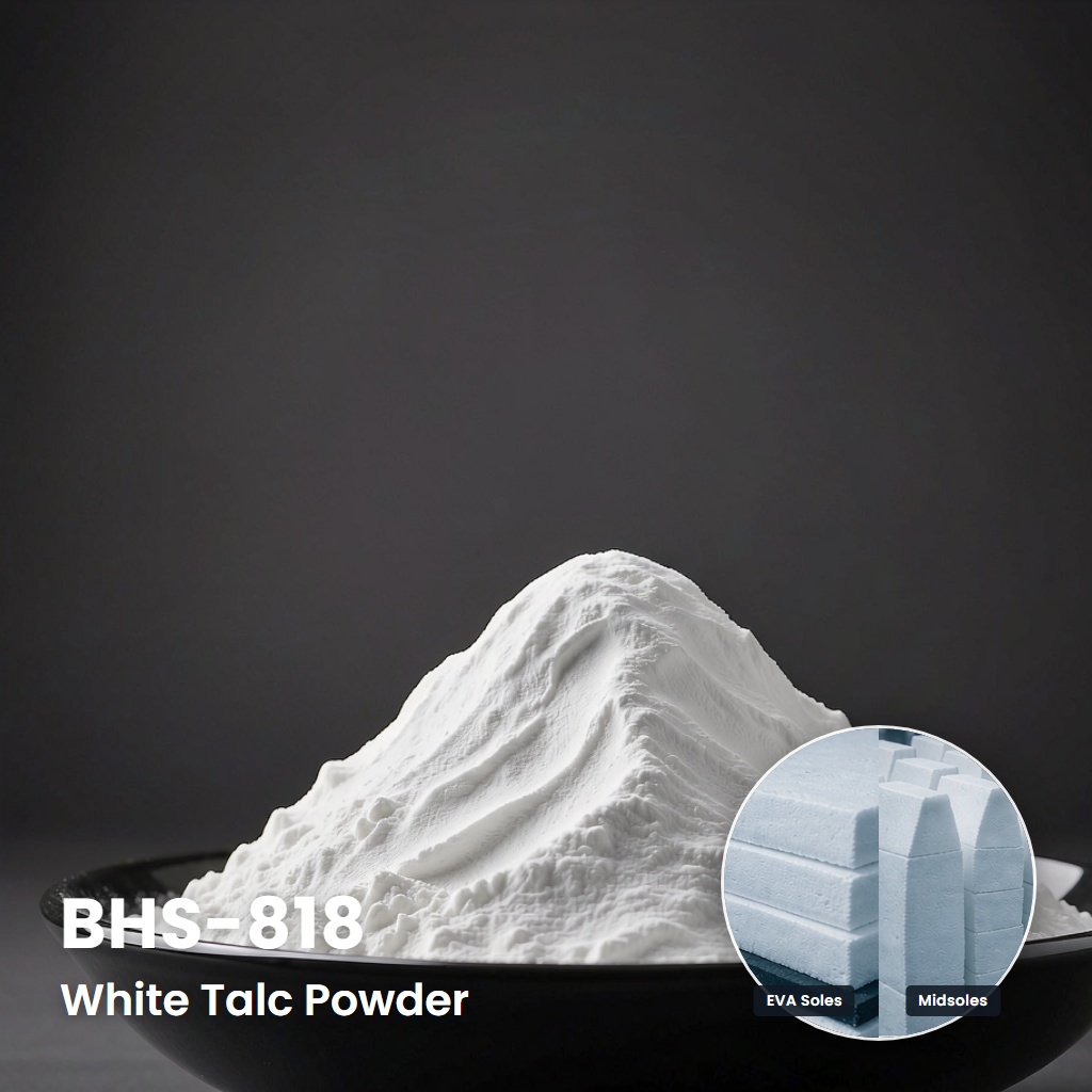 BHS-818 High-Flow Talc for Footwear – Easy Dispersion, Anti-Black Smoke, High Gloss