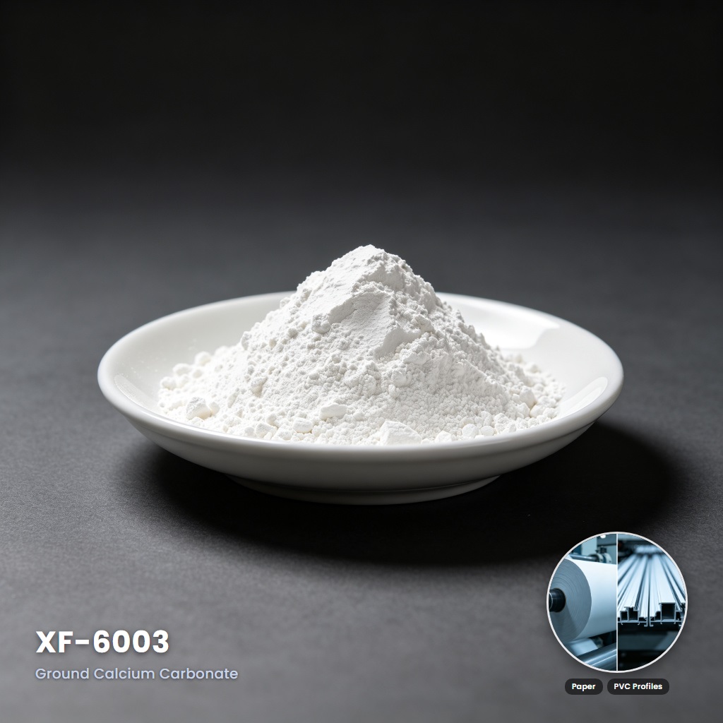 XF-6003 Porcelain White Calcium Carbonate for Glossy, High-Strength Plastics