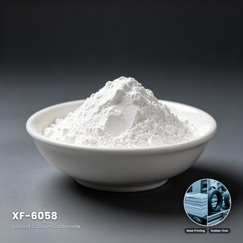 XF-6058 Premium Calcium Carbonate for High-Transparency & High-Toughness Uses